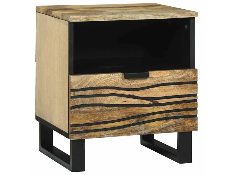  Table de chevet - cabinet de chevet - table de nuit 2 pc naturel 40 x 33 x 46 cm bois d'ingénierie  - Conforama A
