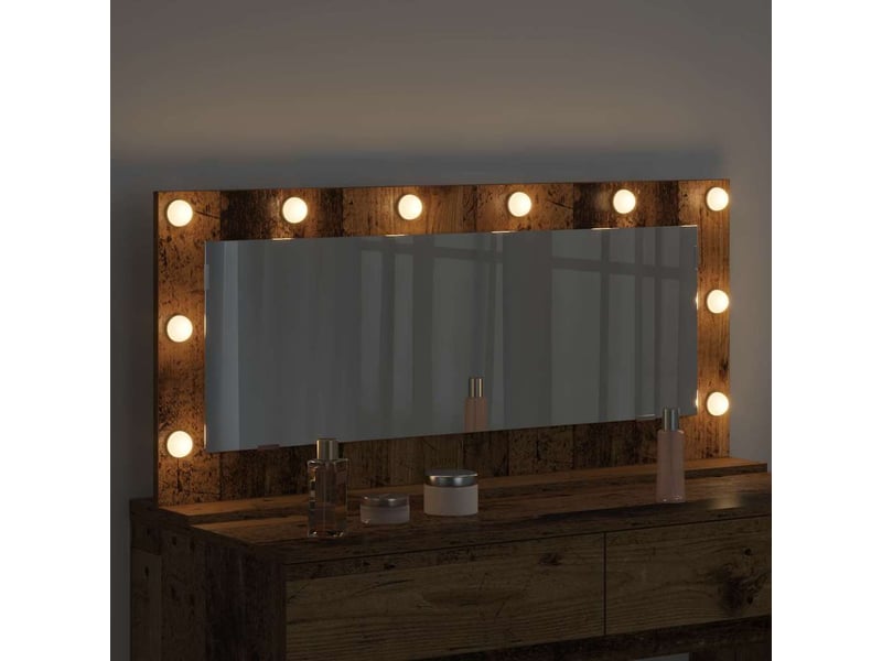  Miroir de vanité, miroir de coiffeuse bois ancien 100 x 45 x 18 cm rectangulaire cf62742  - Conforama C