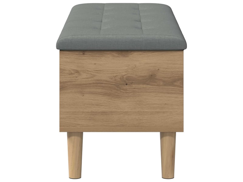  Banc chambre, banc de rangement avec coussin chêne artisanal 102x42x46 cm  - Conforama E