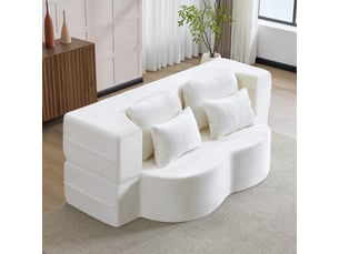 Canapé de salon, canapé moderne, blanc, design moderne, pour salon, adapté à l'espace de vie, chambre