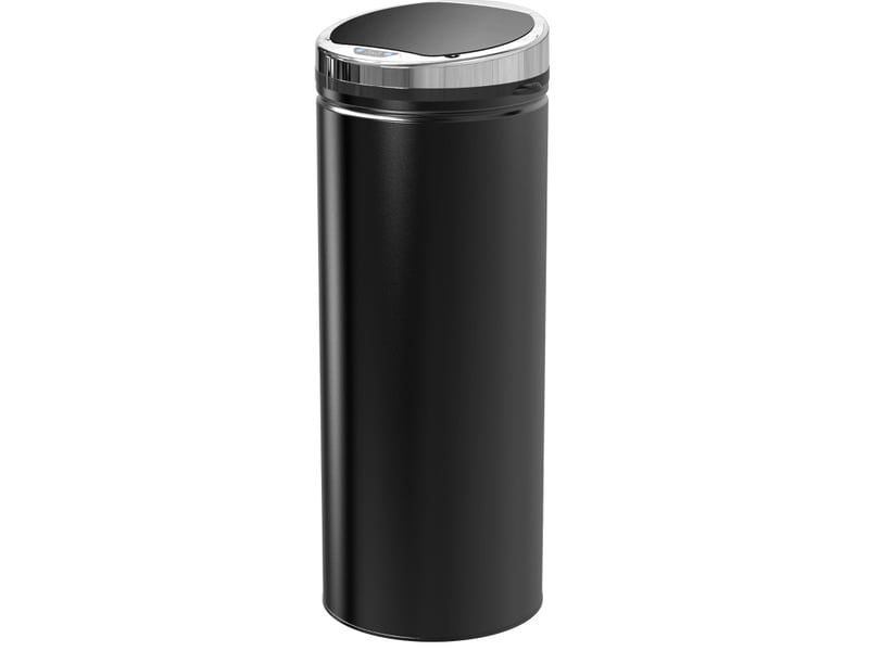 Poubelle automatique 50 l, capteur infrarouge, acier noir - Conforama A