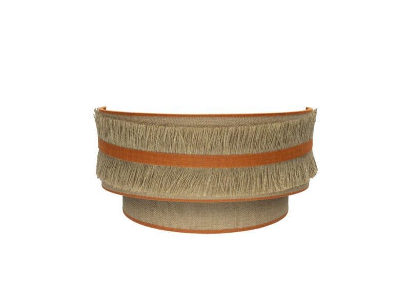  Applique murale fabrilamp natalia toile de jute orange e27 17 x 30 x 15 cm 188561004 - Conforama A