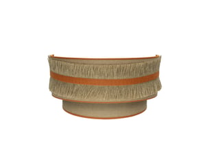 Applique murale fabrilamp natalia toile de jute orange e27 17 x 30 x 15 cm