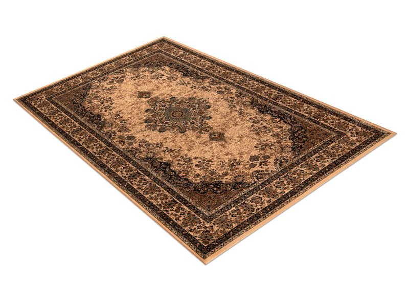  Tapis en laine kashqai 4355 100 oriental, cadre, ornement beige   vert 135x200 cm  - Conforama C