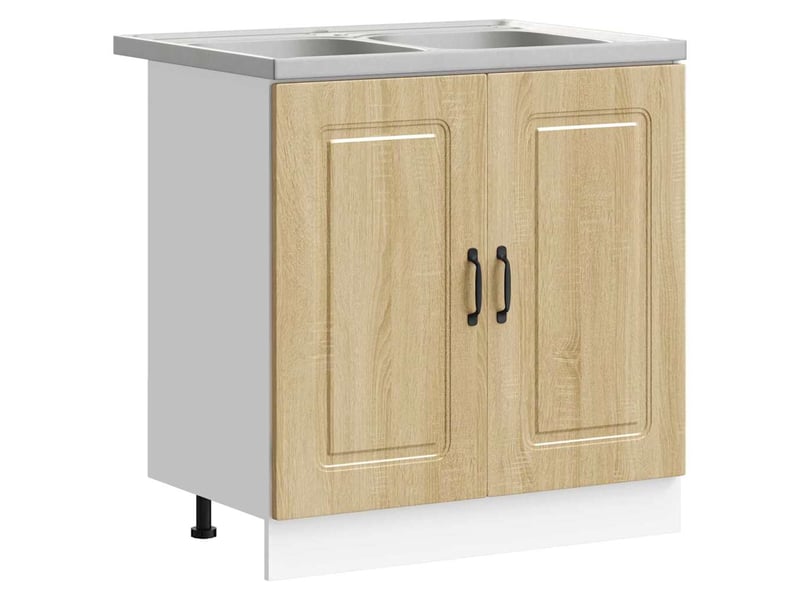  Meuble de rangement, armoire de cuisine kalmar chêne sonoma 80x46x81,5cm  - Conforama A