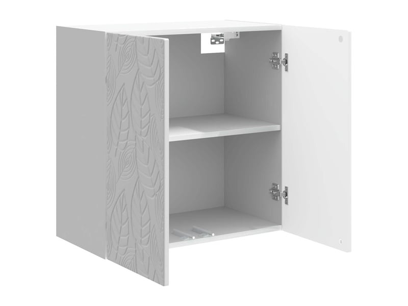  Armoire murale salon 59x31x60cm bois d'ingénierie blanc brillant shl9187  - Conforama C