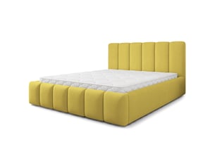 Lit coffre 140x200 cm MASSENO   coloris jaune