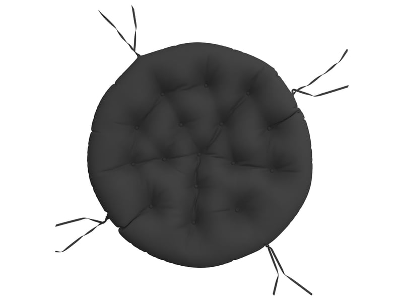  Coussin rond, coussin d'assise noir ø 100 x11 cm tissu oxford cf56622  - Conforama A