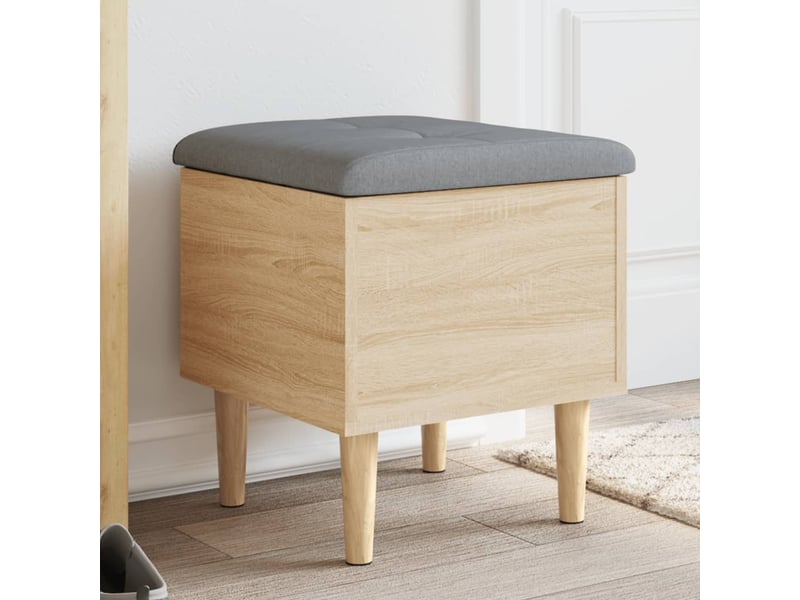  Banc chambre, banc de rangement chêne sonoma 42x42x46 cm bois d'ingénierie  - Conforama B