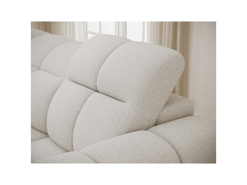Canapé d'angle électrique fanoti 3 places blanc – angle gauche - Conforama D