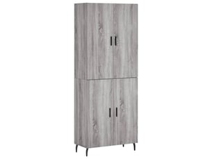 Buffet haut - bahut - meuble de rangement sonoma gris 69,5x34x180 cm bois d'ingénierie