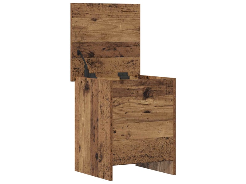  Coffre de rangement avec stockage bois ancien 40x40x50 cm  - Conforama E