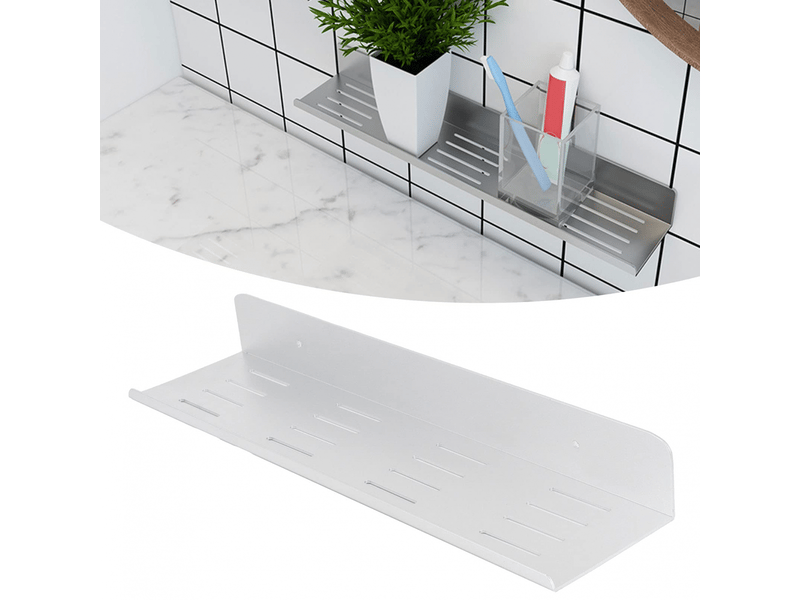 Étagère de salle de bain murale en aluminium de 40 cm pour rangement à domicile - Conforama B