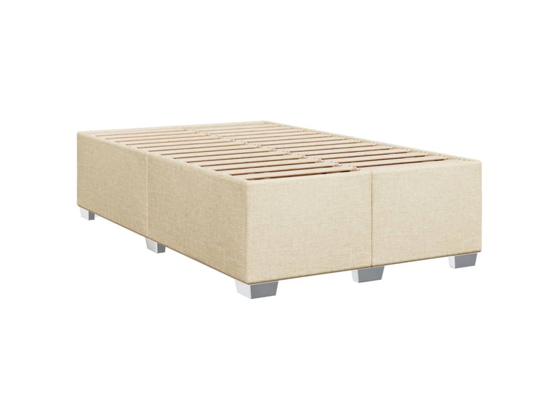  Lit double- lit adulte -  cadre de lit sans matelas crème 120x190 cm tissu  - Conforama B