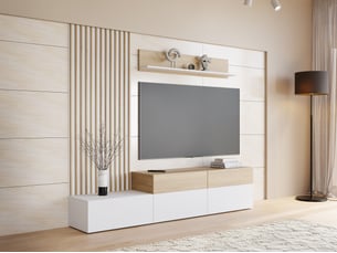 Meuble tv coloris blanc 25 cm <strong></strong> <strong></strong>