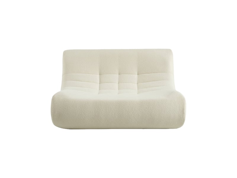 Chauffeuse bouclette texturée 2 places blanc - sokol  - Conforama B