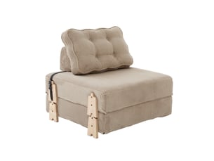 Fauteuil convertible DESVIAE  Velours côtelé beige