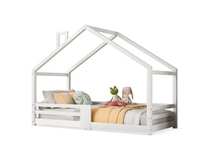Lit cabane 90x200 cm coloris blanc