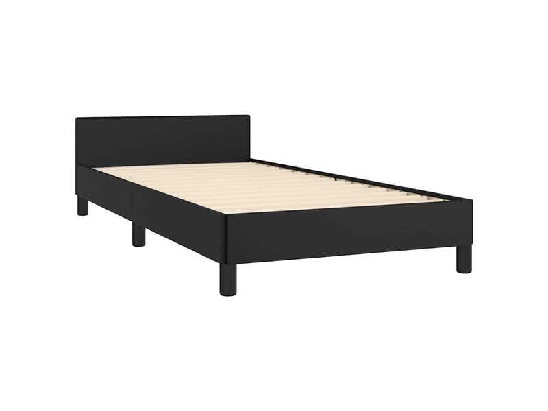  Lit simple- lit adulte -  cadre de lit sans matelas noir 100x200 cm similicuir  - Conforama D