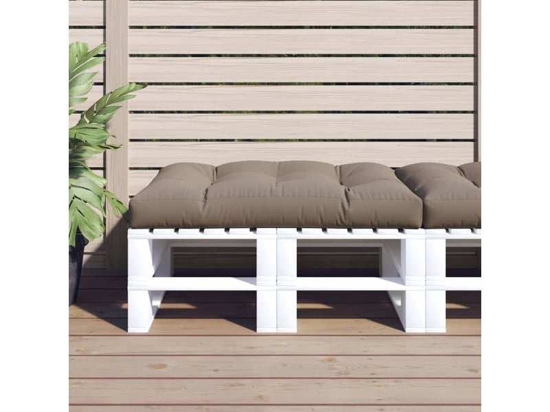  Coussin de palette, coussin de chaise, coussin de canapé taupe 120x80x12 cm tissu cf55461  - Conforama B
