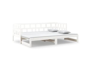 Lit simple 90x190 cm    coloris blanc