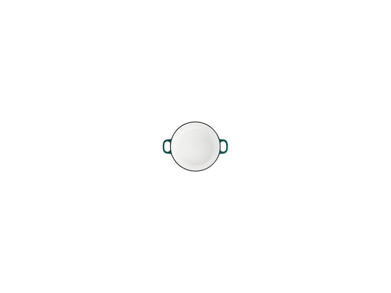  Cocotte ronde fonte émaillée 24 cm vert forêt avec couvercle de condensation 7873620 - Conforama B