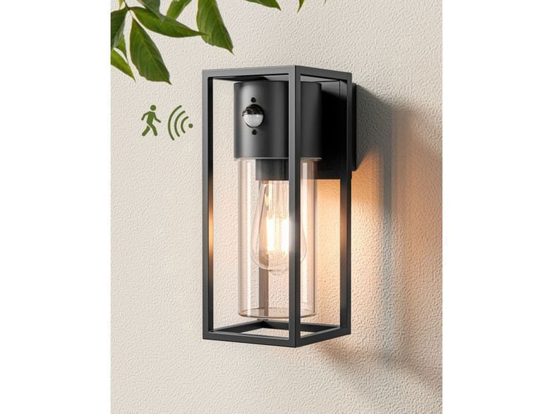  Applique murale exterieure detecteur de mouvement 110° capteur crepusculaire e27 ip44 aluminium noir 370618_AABJO33894_6_DROPFR - Conforama A
