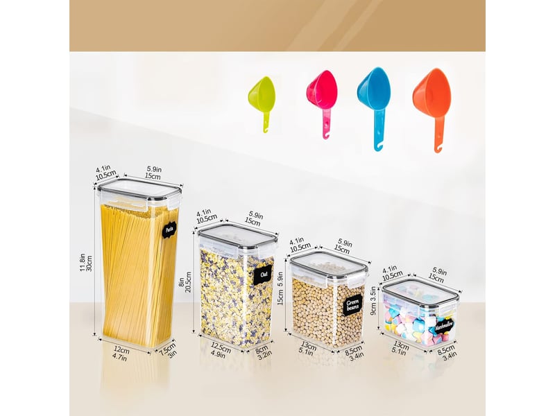 Lot de 24 boîtes de conservation alimentaires hermétiques en pp avec couvercles transparents pour cuisine chicfurn - Conforama C