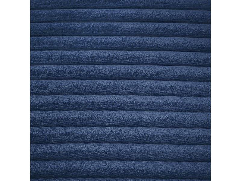  Méridienne bleu canapé moderne en velours côtelé salon design compact  - Conforama R