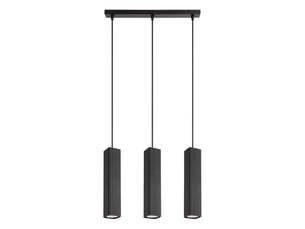 Suspension rayo 3l noire aluminium moderne 98x45x6cm