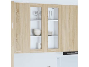 Meuble de rangement cuisine, armoire suspendue chêne sonoma 80x31x100cm shl7848