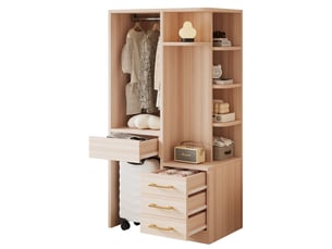 Armoire 4 tiroir(s) <strong>LEYTN</strong> <strong></strong> coloris naturel largeur 70 cm