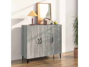 Buffet - bahut - meuble de rangement sonoma gris 90x34x80 cm bois d'ingénierie