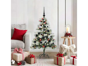 Sapin de noël - arbre de noël artificiel vert et blanc 120 cm