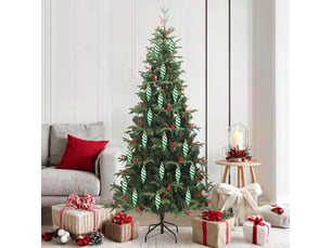 Boule en forme de spirale de noël 40 pcs vert 3 x 11 cm