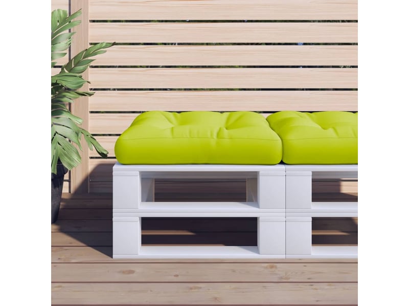  Coussin de palette, coussin de chaise, coussin de canapé vert brillant 60x60x12 cm tissu cf55500  - Conforama B