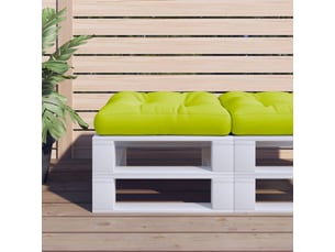 Coussin de palette, coussin de chaise, coussin de canapé vert brillant 60x60x12 cm tissu cf55500