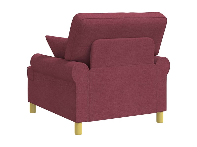  Vidaxl fauteuil xl avec coussins bordeaux tissu  - Conforama E