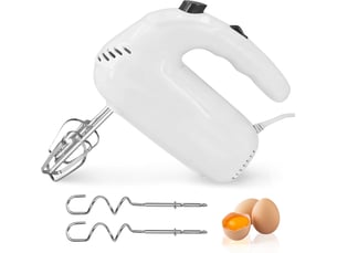 Fouet electrique 200w, batteur electrique 5 vitesses, batteur mixeur avec 4 fouets, batteurs à main pour œufs, crème, pâte, petit