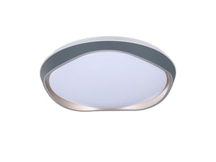 Plafonnier led fabrilamp kamuk gris 72 w 6480 lm 3000-4000-6000 k ø40 cm télécommande