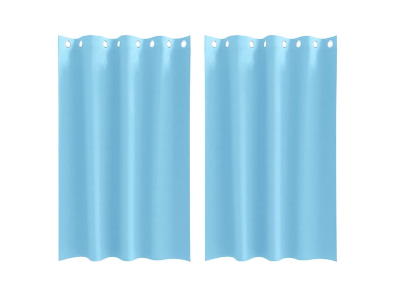  Lot de 2 rideaux occultants, rideaux black-out avec anneaux bleu clair 175 x 140 cm cf44587  - Conforama A