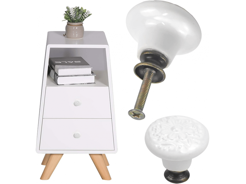  Lot de 10 poignées pour portes et tiroirs, boutons ronds 34 pour tiroirs, boutons pour meubles, boutons pour portes, poignées pour chambres d'enfants  - Conforama E