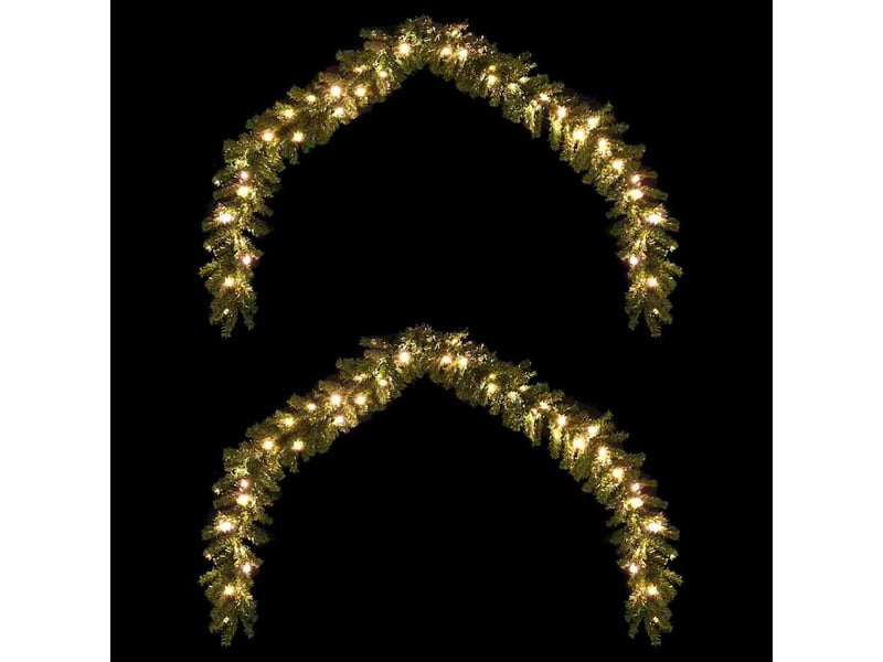  Guirlande de noël 2 pcs 600 led vert 20 m pvc  - Conforama C