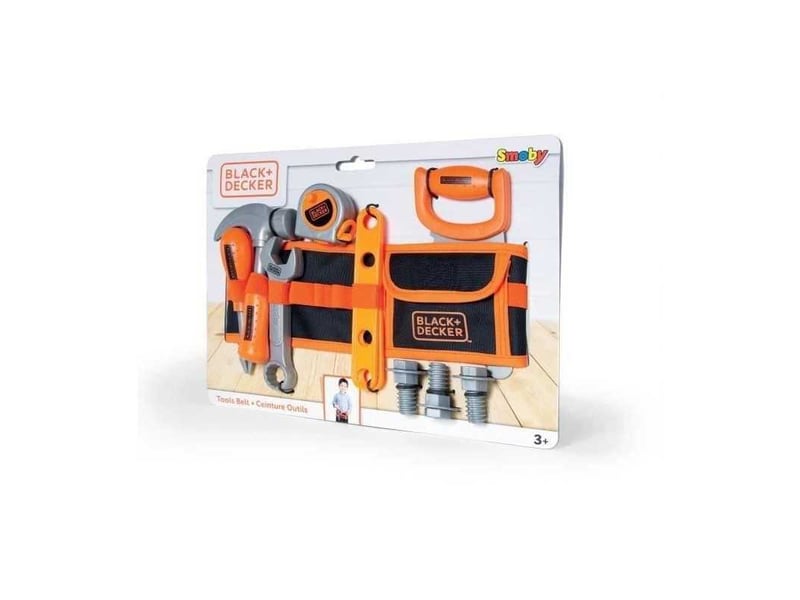  Ceinture outils enfants 14 accessoires orange et noir avec sangle reglable SMOB360917 - Conforama B