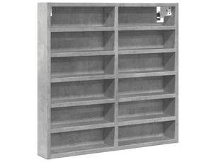 Armoire à vitrine, étagère murale gris béton 60x8,5x58 cm bois d'ingénierie cf40948