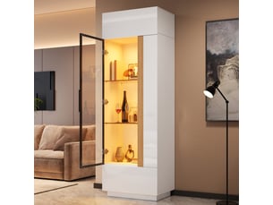 Vitrine coloris blanc  <strong></strong> <strong></strong> - 60 cmx180 cm