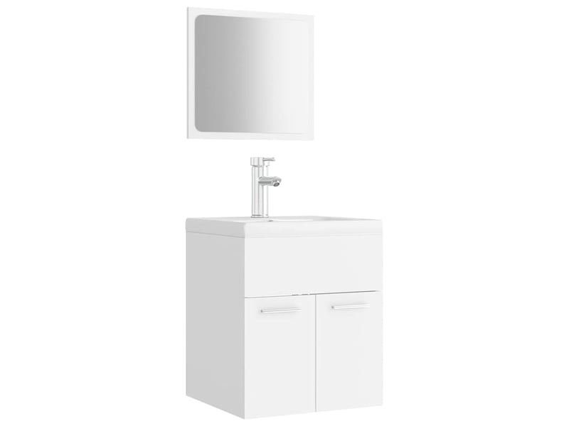 Ensemble de meubles de salle de bain blanc aggloméré cf63895  - Conforama A