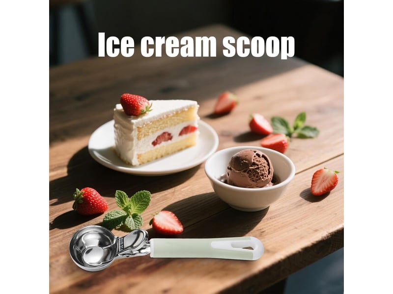  Cuillère à glace - acier inoxydable anti-adhésif résistant au gel,forme boule pour cuisines pâtisseries desserts préparation de boulettes pâte  - Conforama D
