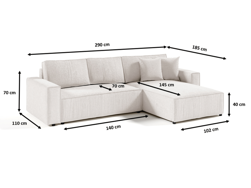  Canapé d'angle convertible mille l rose  - Conforama D