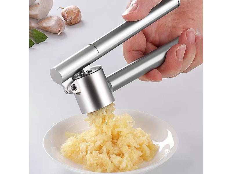  Presse ail, ecrase ail, presse ail inox professionnel, garlic crusher, facile à presser, facile à nettoyer et durable  - Conforama C